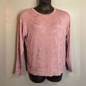 Cupio purple ‘love’ long sleeve top